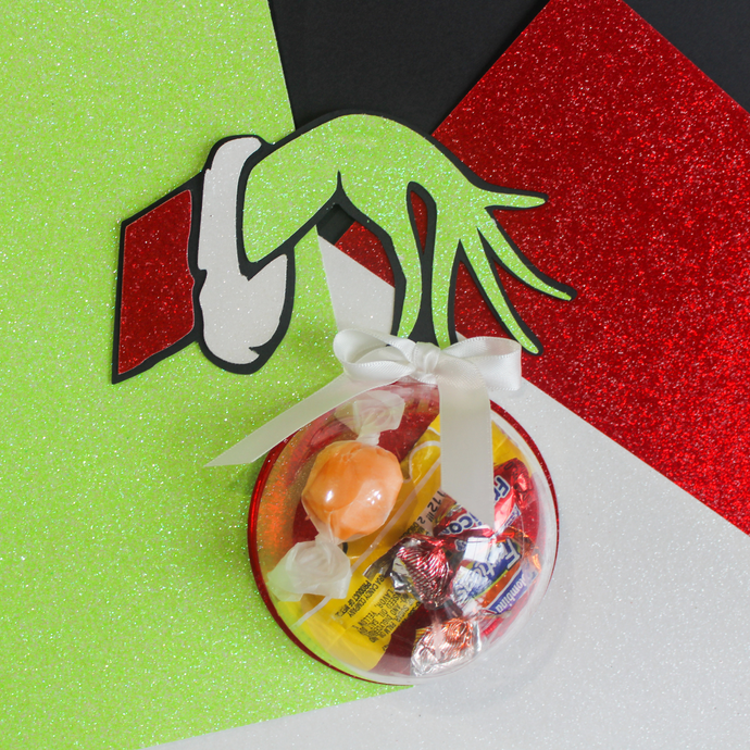 Grinch Themed Candy Dome Holder