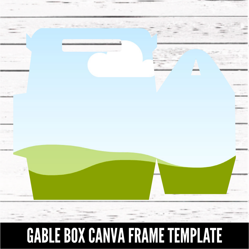 Canva Frame - Gable Box - PDF download - Digital Download