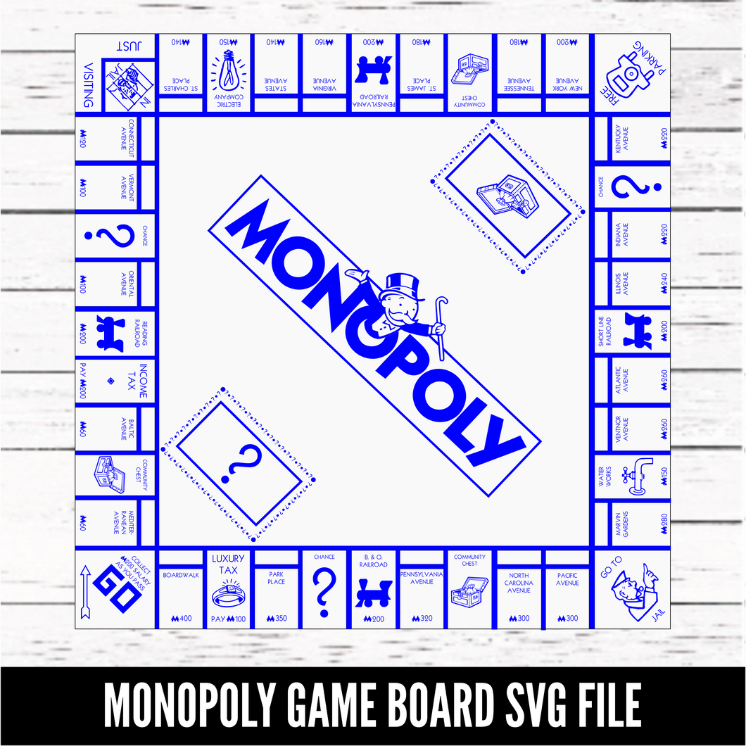 Monopoly Board SVG File - SVG download - Digital Download