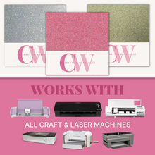 Load image into Gallery viewer, at celebration warehouse all of our cardstock will work on any and all craft and laser machines
