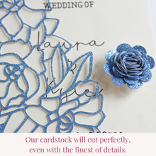 Load image into Gallery viewer, Cinderella Blue Glitter Cardstock | Non-Shedding Glitter Cardstock
