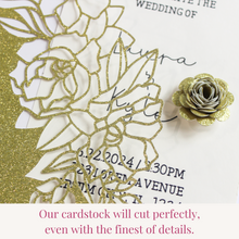 Load image into Gallery viewer, Gold Glitter Cardstock | Non-Shedding Glitter Cardstock
