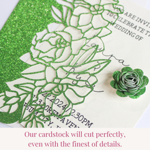 Load image into Gallery viewer, Green Glitter Cardstock | Non-Shedding Glitter Cardstock
