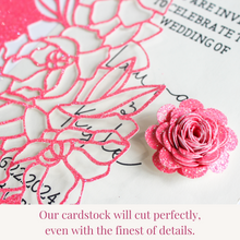 Load image into Gallery viewer, Hot Pink Glitter | Non-Shedding Glitter Cardstock | 12&quot;x12&quot; Hot Pink Glitter Cardstock
