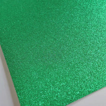 Load and play video in Gallery viewer, Emerald Green Glitter Cardstock | Non-Shedding Glitter Cardstock
