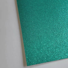 Load and play video in Gallery viewer, Turquoise Glitter Cardstock | Non-Shedding Glitter Cardstock
