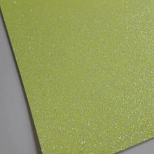 Load and play video in Gallery viewer, Neon Yellow Glitter | Non-Shedding Glitter Cardstock | 12&quot;x12&quot; Neon Yellow Glitter Cardstock
