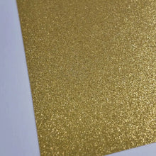 Load and play video in Gallery viewer, Yellow Glitter Cardstock - Yellow Gold Glitter Cardstock | Non-Shedding Glitter Cardstock
