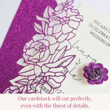 Load image into Gallery viewer, Purple Glitter Cardstock | Non-Shedding Glitter Cardstock
