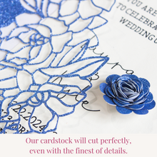 Load image into Gallery viewer, Royal Blue Glitter Cardstock | Non-Shedding Glitter Cardstock
