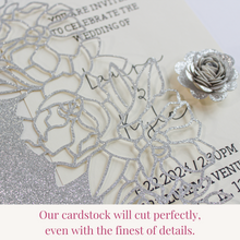 Load image into Gallery viewer, Silver Glitter Cardstock | Non-Shedding Glitter Cardstock
