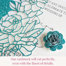 Load image into Gallery viewer, Turquoise Glitter Cardstock | Non-Shedding Glitter Cardstock
