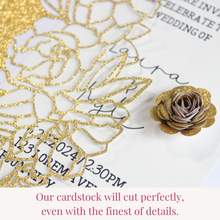 Load image into Gallery viewer, Yellow Glitter Cardstock - Yellow Gold Glitter Cardstock | Non-Shedding Glitter Cardstock
